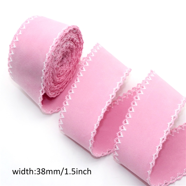 double sided velvet double layer two-color hook ribbon