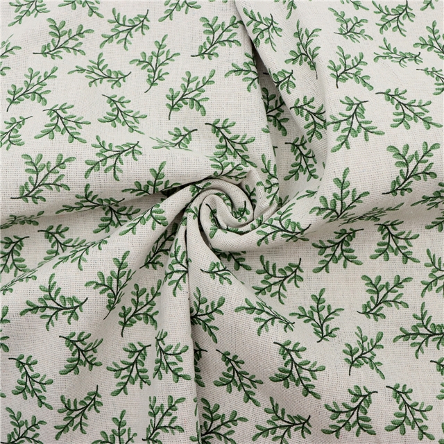 small fresh printed linen fabric
