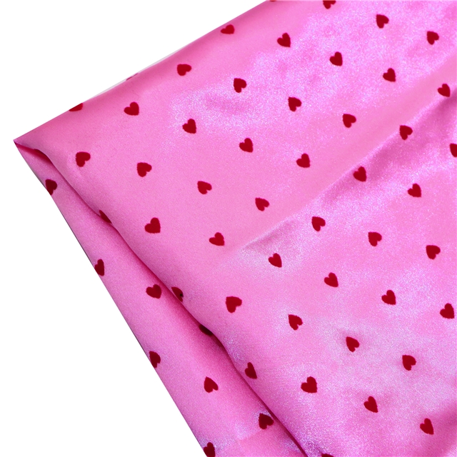 velvet heart satin fabric