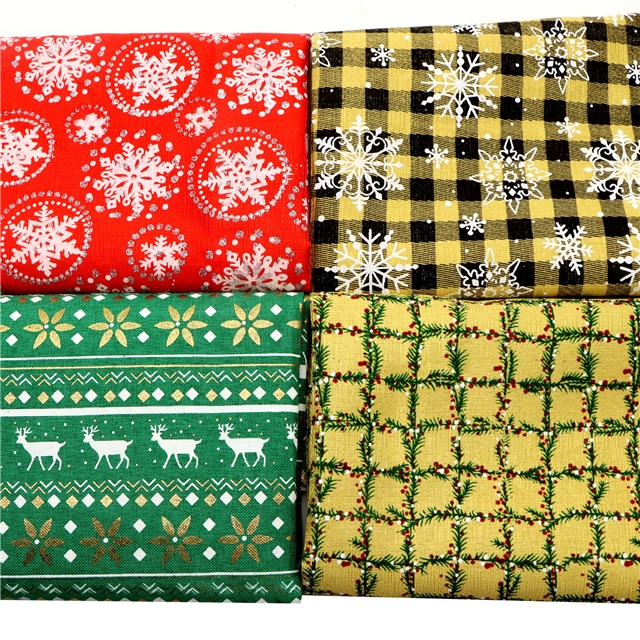 glitter offset printing christmas snowflake bamboo fiber fabric