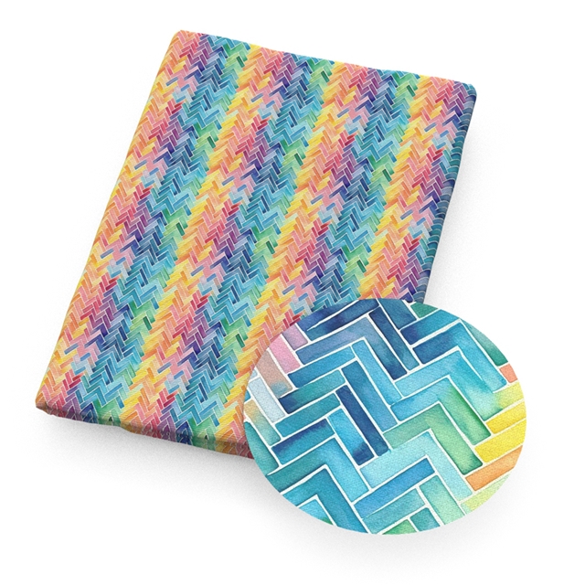 polyester cotton colorful geometric patterns series polyester cotton fabric set (6 pcs/set) polyester cotton fabric,20*20cm(7.9*7.9