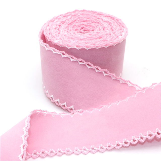 double sided velvet double layer two-color hook ribbon
