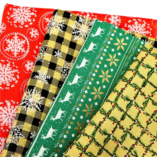 glitter offset printing christmas snowflake bamboo fiber fabric