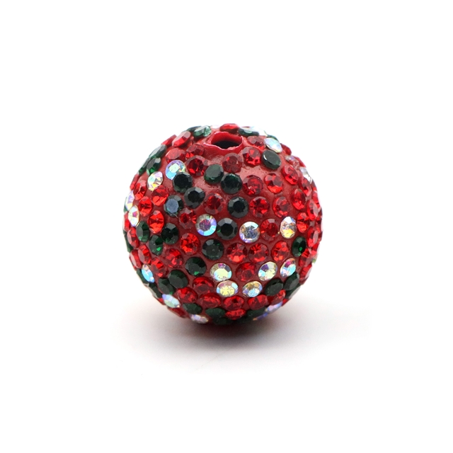 christmas colored clay beads