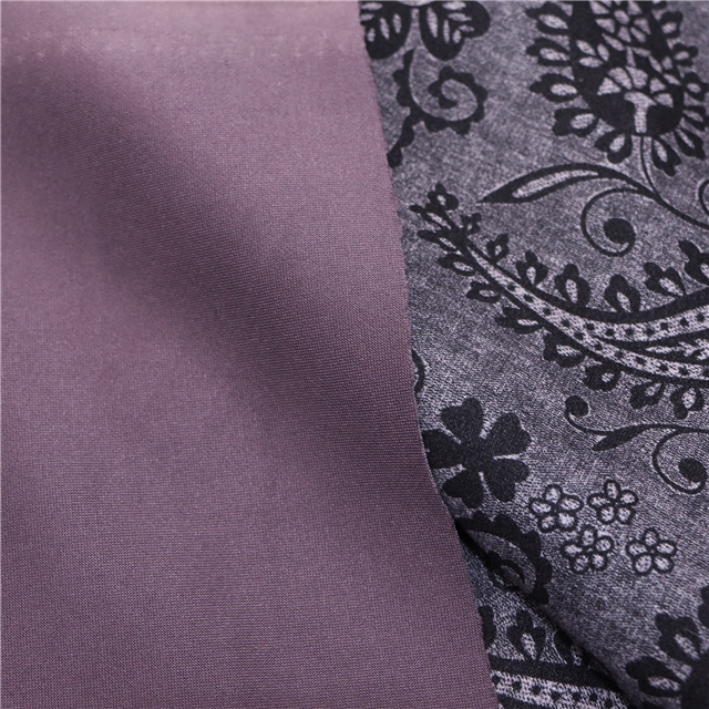 geometric cashew pattern printed suede fabric
