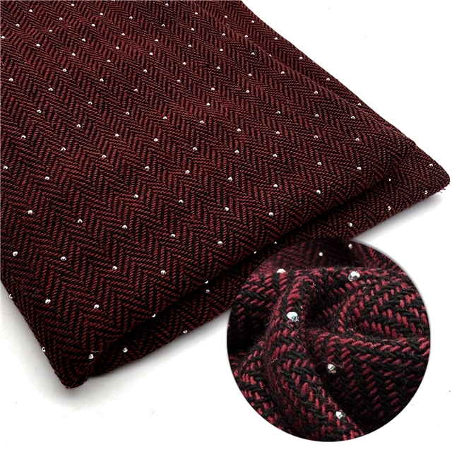 hot stamping woolen herringbone woolen fabric