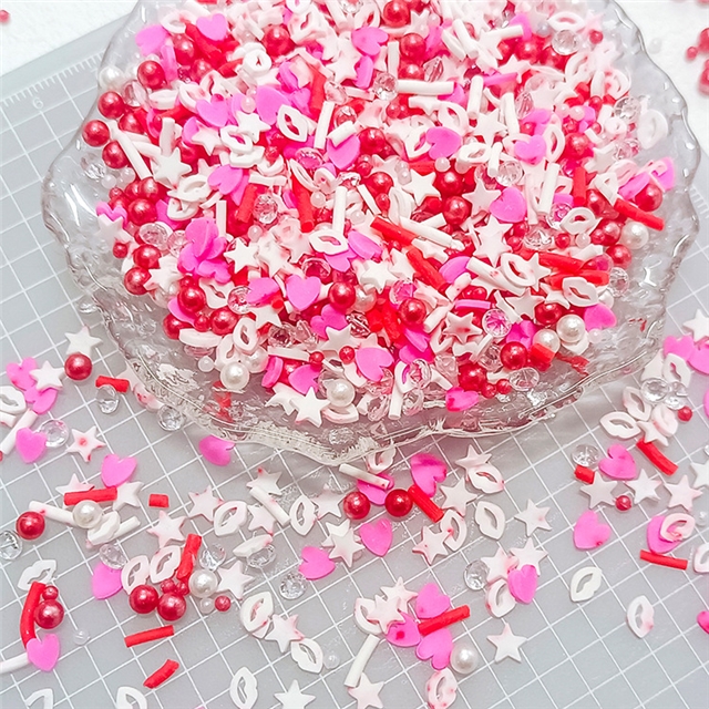 mixed bead heart star soft glue packaging filler