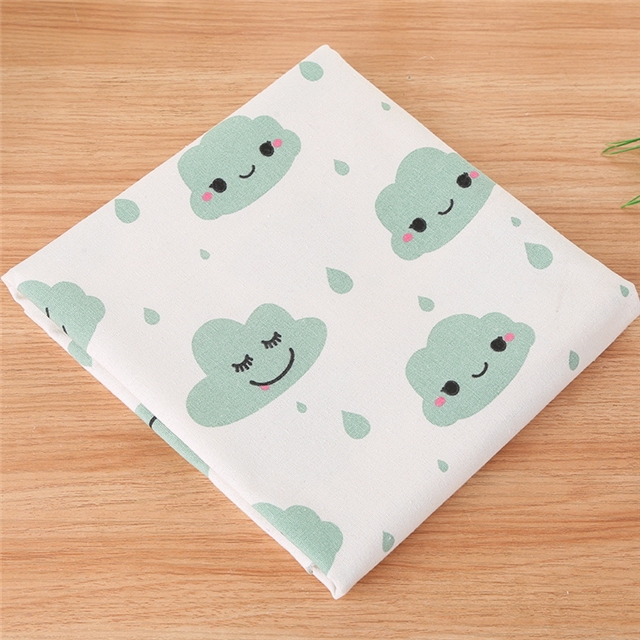 cloud print linen fabric