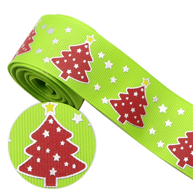 1.5" ink+silver grosgrain sliver ribbon 50yard