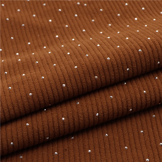 hotfix rhinestone crystals corduroy fabric peacock blue,50*140cm(19.7*55.1