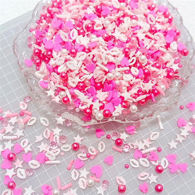 mixed bead heart star soft glue packaging filler