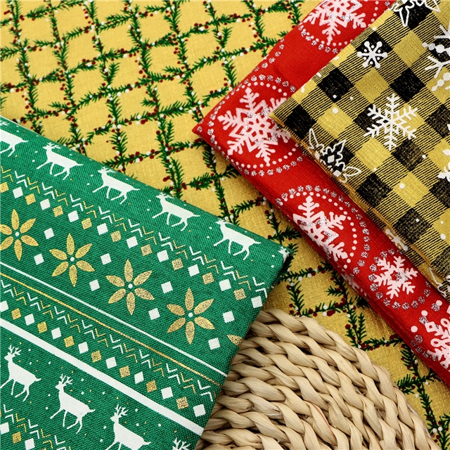 glitter offset printing christmas snowflake bamboo fiber fabric