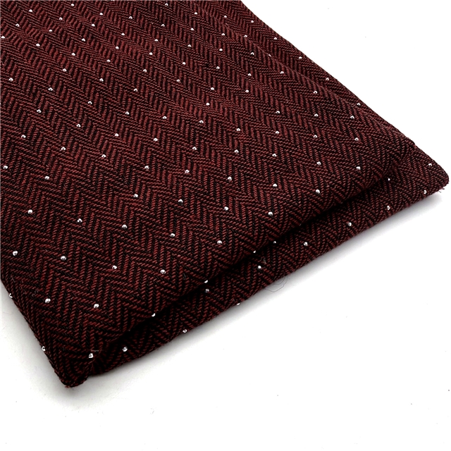 hot stamping woolen herringbone woolen fabric