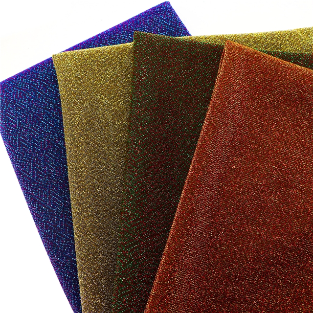 2 ways gold and silver knitted fabric