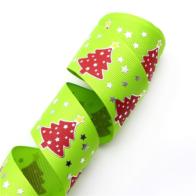 1.5" ink+silver grosgrain sliver ribbon 50yard