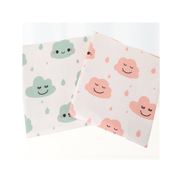 cloud print linen fabric