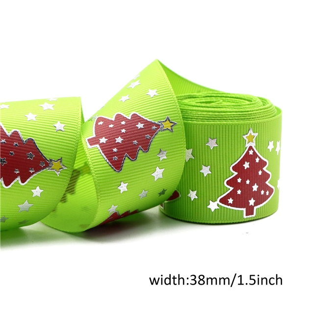 1.5" ink+silver grosgrain sliver ribbon 50yard