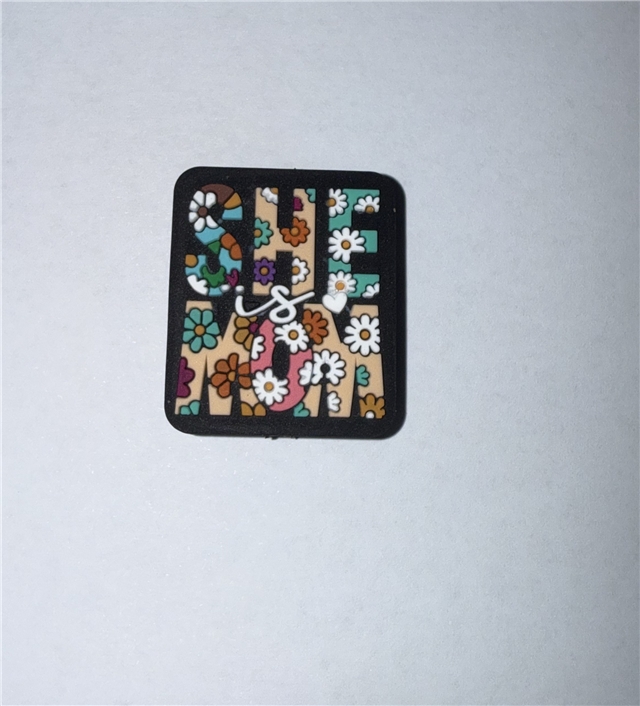 silicone flower letters silicone beads