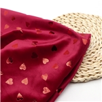 red hot stamping heart short plush fabric