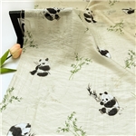 panda tencel jacquard digital printed fabric