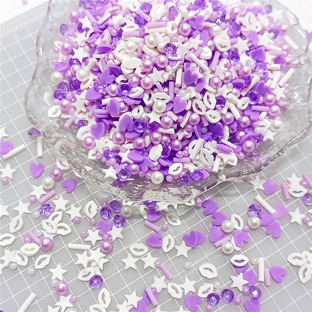mixed bead heart star soft glue packaging filler