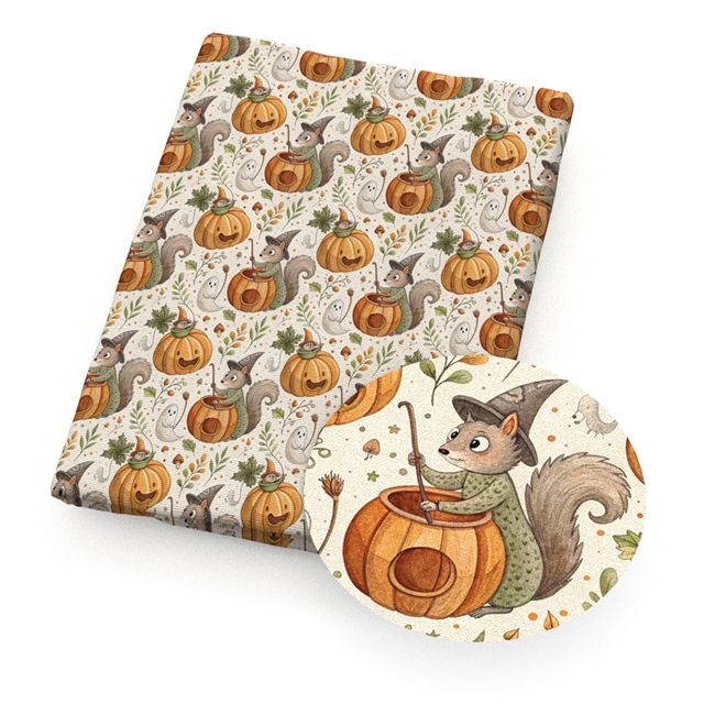 polyester cotton animal pumpkin series polyester cotton fabric set (4 pcs/set)
