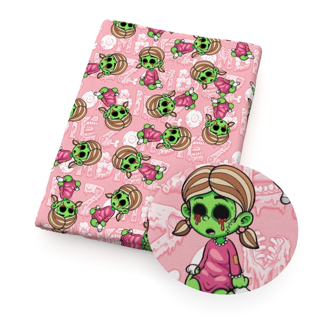 polyester cotton horror zombies series polyester cotton fabric set (4 pcs/set) polyester cotton fabric,50*45cm(19.7*17.7