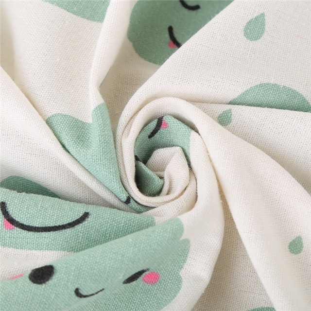 cloud print linen fabric