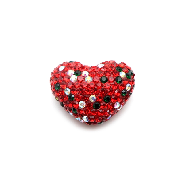 christmas colored clay beads