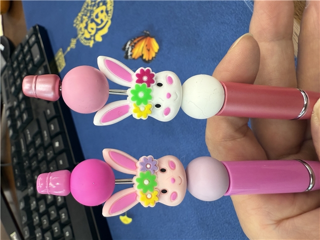 silicone 3d easter rabbit silicone beads