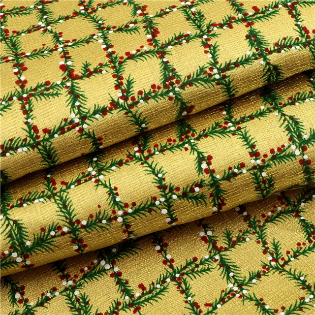 christmas wreath bamboo fiber fabric