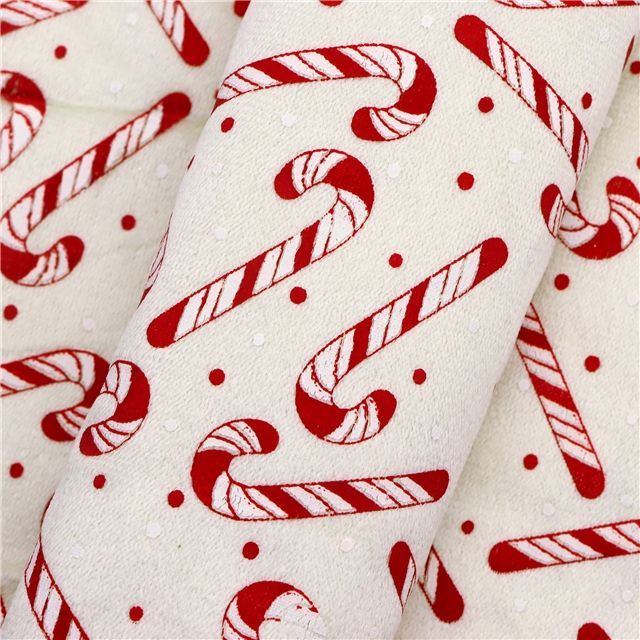 offset printing christmas crutches short plush fabric