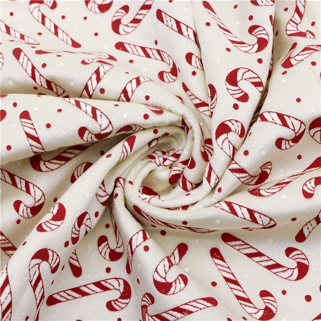 offset printing christmas crutches short plush fabric