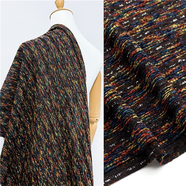bright silk color woolen woven small fragrant fabric 2#,50*145cm(19.7*57.1