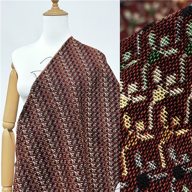 ethnic style geometric patterned jacquard fabric