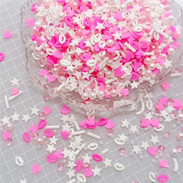 mixed bead heart star soft glue packaging filler