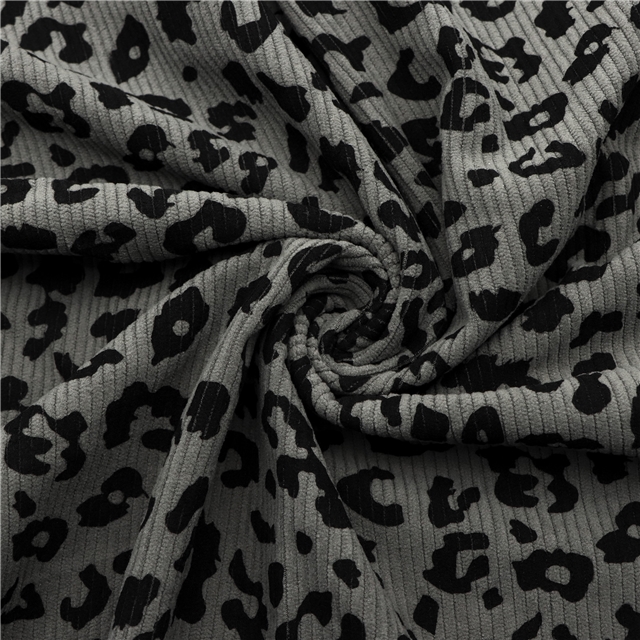 leopard corduroy fabric
