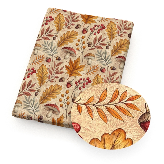 polyester cotton animal pumpkin series polyester cotton fabric set (4 pcs/set)