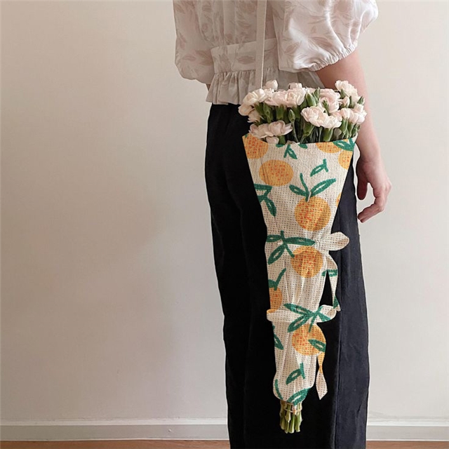 small fresh printed linen fabric