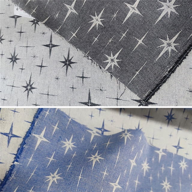 70% cotton and 30% polyester starry sky cowboy jacquard fabric