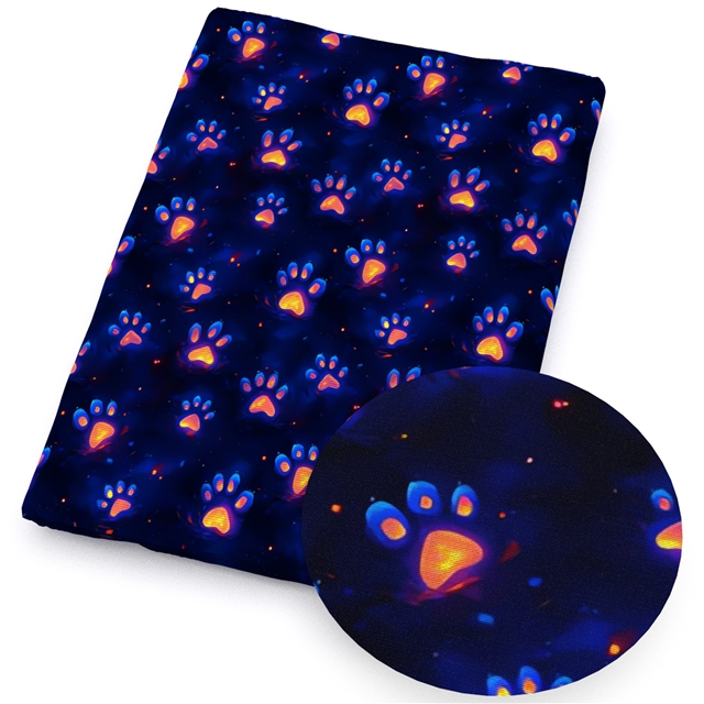 polyester cotton footprint series polyester cotton fabric set (4 pcs/set)