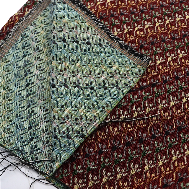 ethnic style geometric patterned jacquard fabric