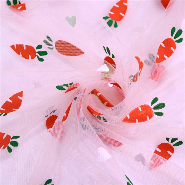 offset printing heart carrot mesh gauze