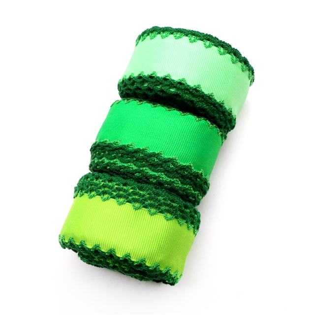 grosgrain green series grosgrain double layer two-color hook ribbon