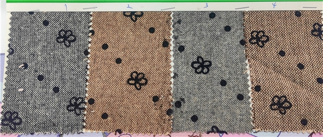 velvet dot flower tweed fabric