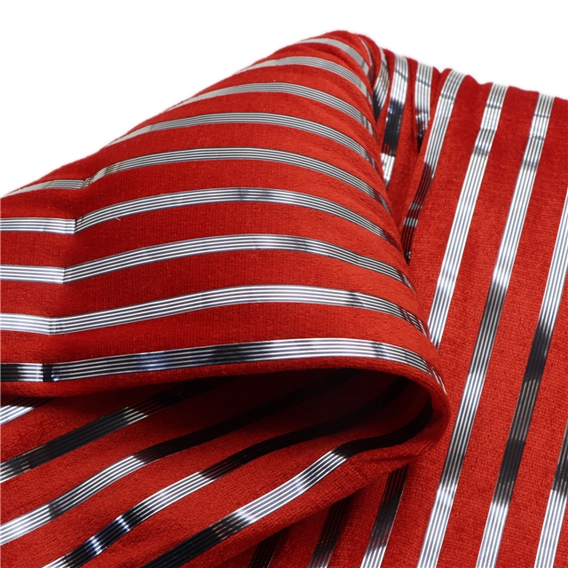 silver stripe velvet fabric