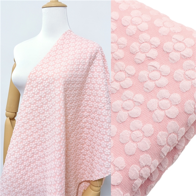 3d flower relief bubble jacquard fabric