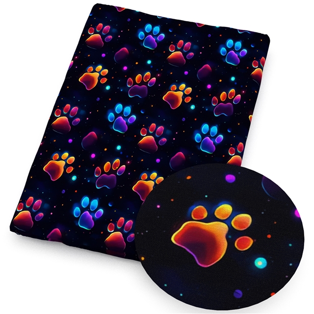 polyester cotton footprint series polyester cotton fabric set (4 pcs/set)