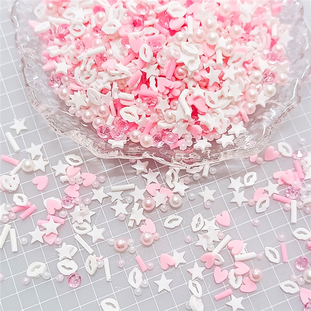 mixed bead heart star soft glue packaging filler