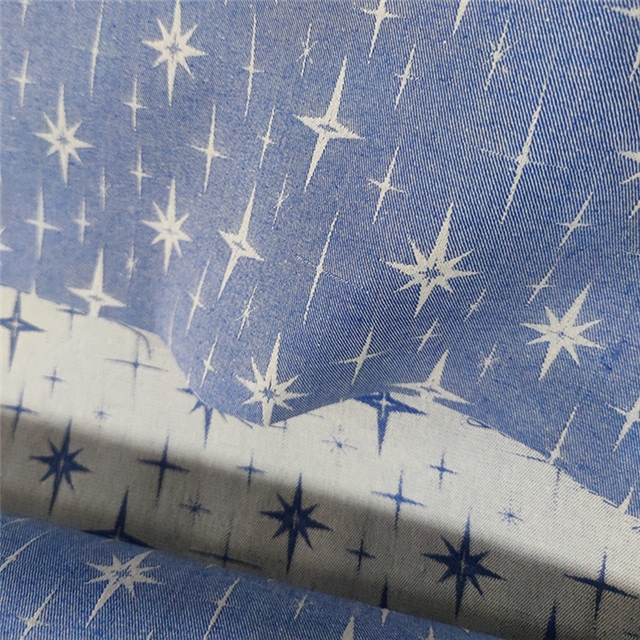 70% cotton and 30% polyester starry sky cowboy jacquard fabric